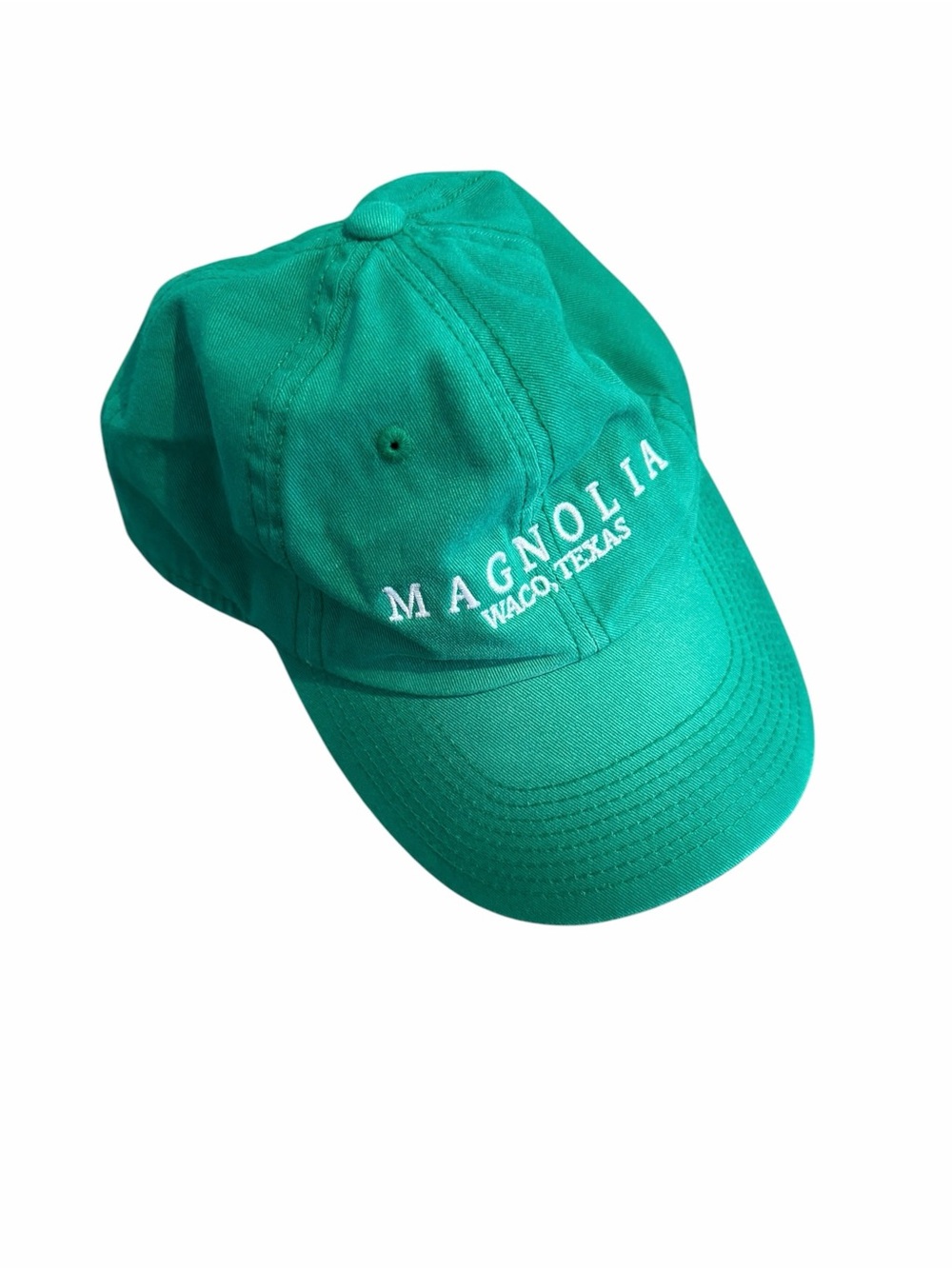 Magnolia, Waco TX Emerald Green and White Baseball Cap